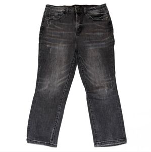 Judy Blue Skinny Fit Capri Mid-rise Distressed Charcoal Size 11/30
